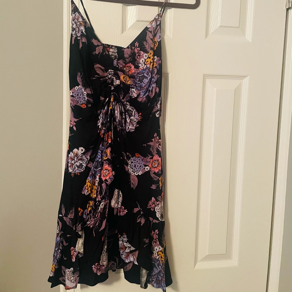 Free People Black floral dress